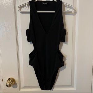 Top shop size 4 cut out black bodysuit